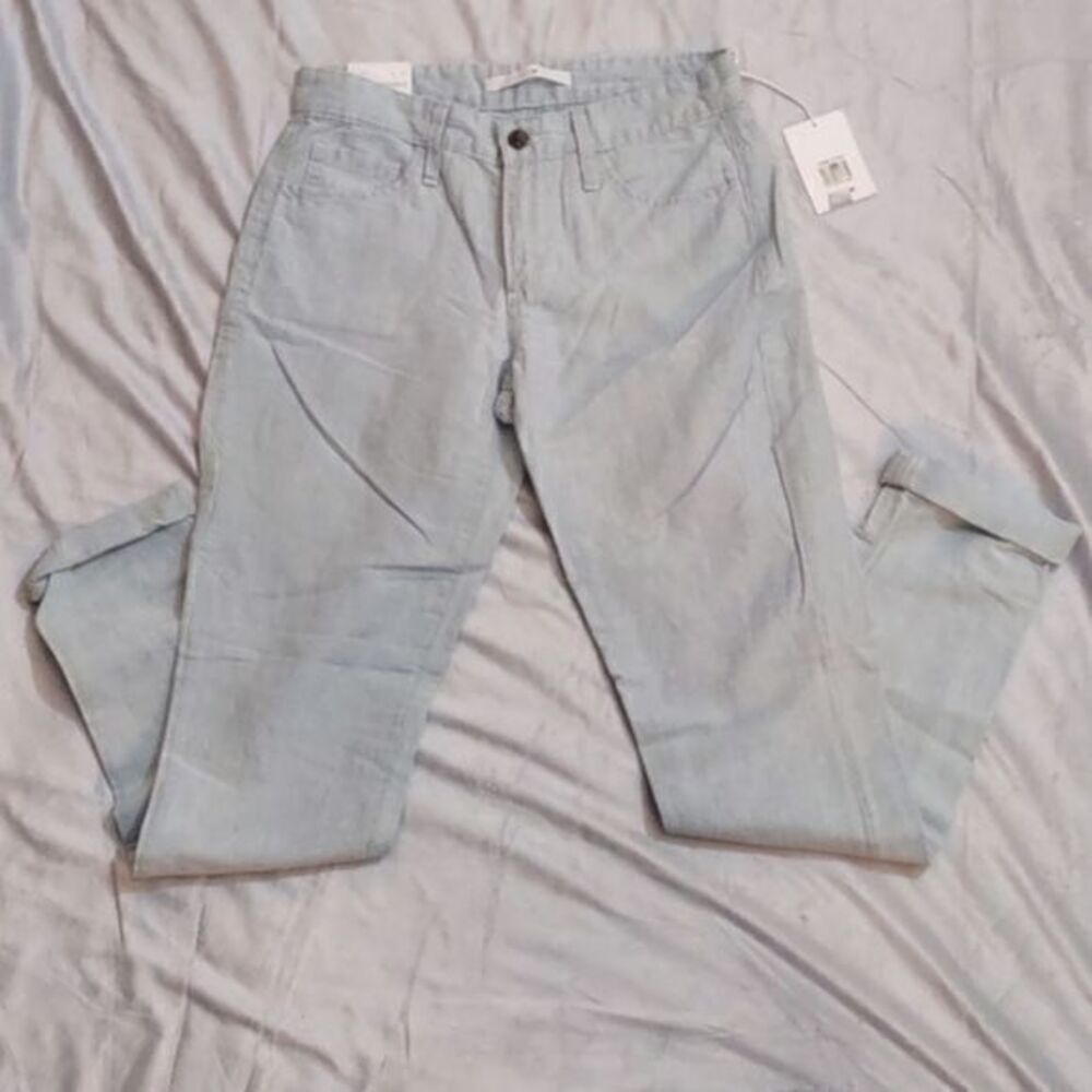 Joe's Jeans Light Blue and White‎ Pinstripe Skinny Jeans Sz W24 Slim Fit
